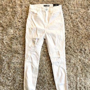 Skinny Ripped White Jeans